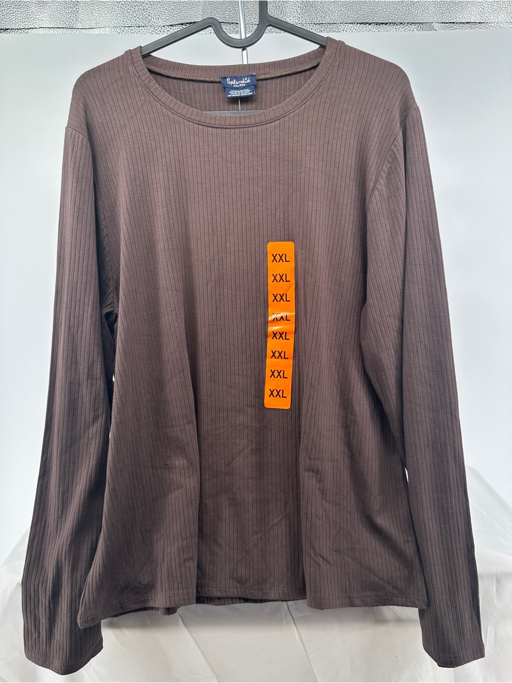 NWT Splendid brown ribbed long sleeve shirt